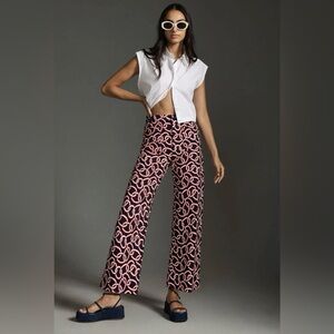 Anthropologie Maeve Size 25 T The Colette Cropped Wide-Leg Ponte Pants Women's